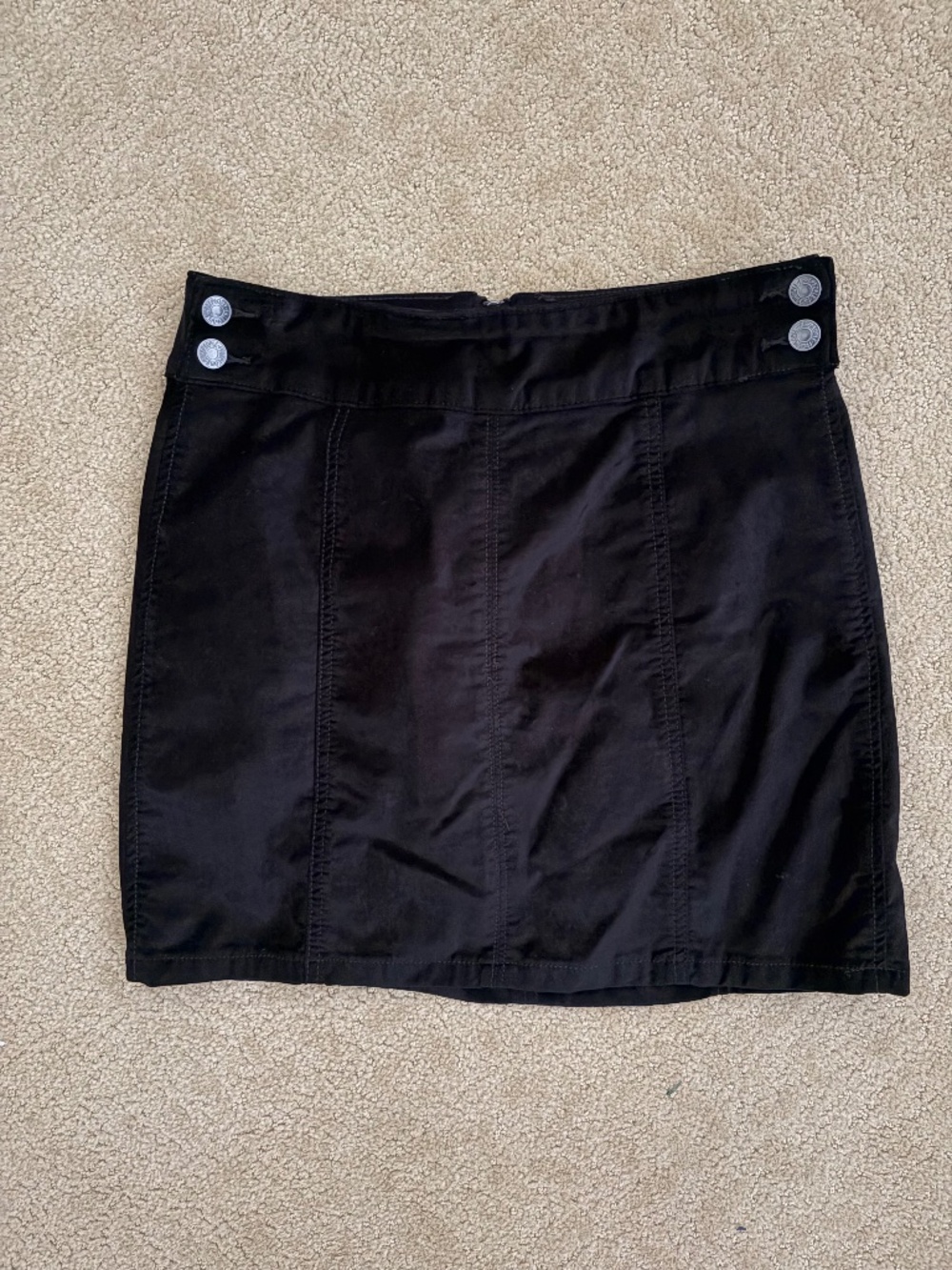 Free People Black Paneled Mini Skirt - W28